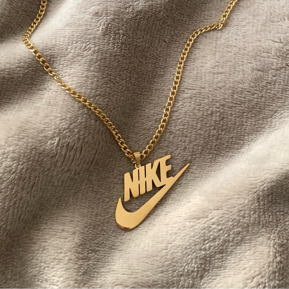 Nike Swoosh 18K Gold Plated Necklace